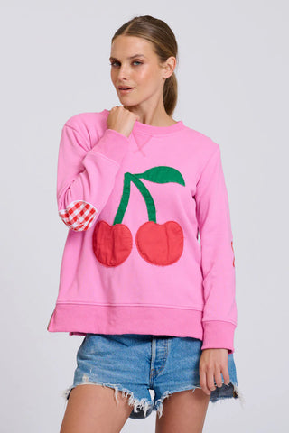 EST - Classic Zipside Cherries Sweatshirt - Pink