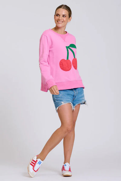 EST - Classic Zipside Cherries Sweatshirt - Pink