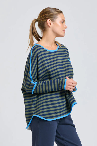 EST - Ringer Sweatshirt - French Navy / Khaki