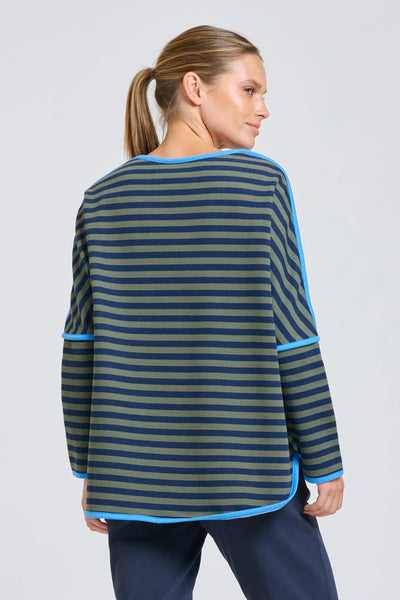 EST - Ringer Sweatshirt - French Navy / Khaki