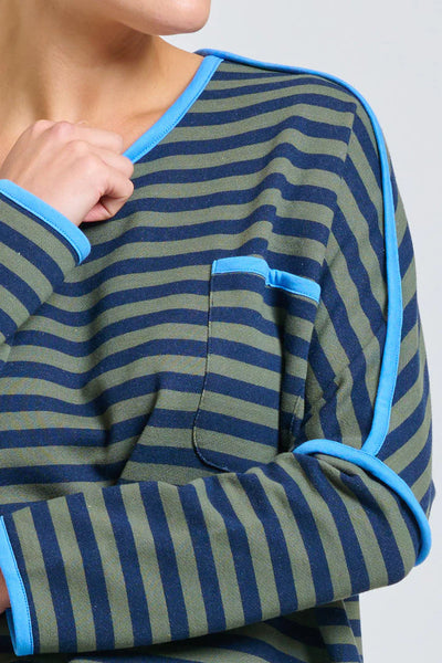 EST - Ringer Sweatshirt - French Navy / Khaki