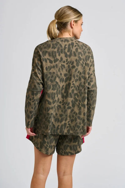 EST - Ruby Raw Sweatshirt - Leopard Gg Stripes