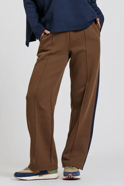 EST - The Lola Pant - Chocolate With Navy Stripe