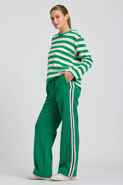 EST - The Lola Pant - Green / Pink Stripe