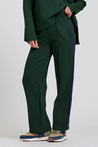 Shirty - The Lola Pant - Racing Green With Navy Stripe