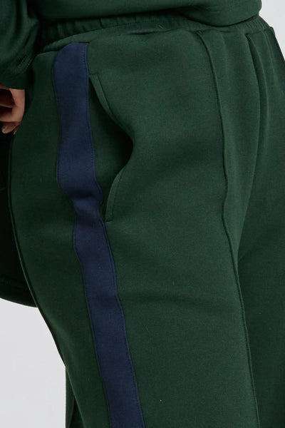 Shirty - The Lola Pant - Racing Green With Navy Stripe