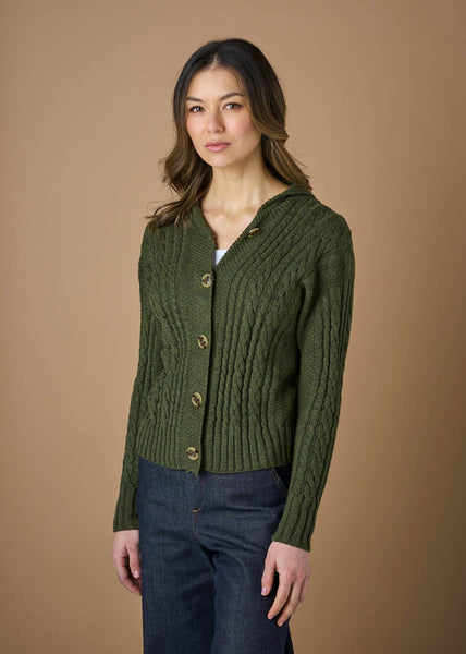 uimi - Frida Cardigan - Merino Wool - Moss