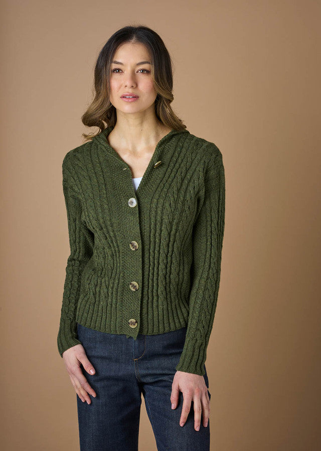 uimi - Frida Cardigan - Merino Wool - Moss