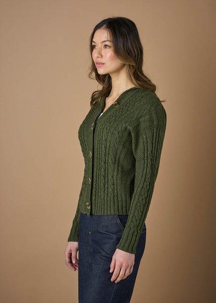 uimi - Frida Cardigan - Merino Wool - Moss