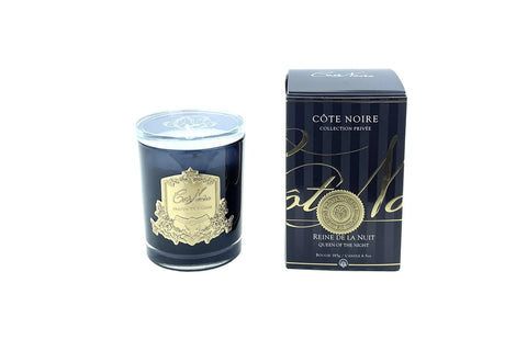 COTE NOIRE - 185G SOY BLEND CANDLE - QUEEN OF THE NIGHT - GOLD