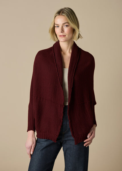 uimi - Molly Shrug - Merino Wool - Merlot