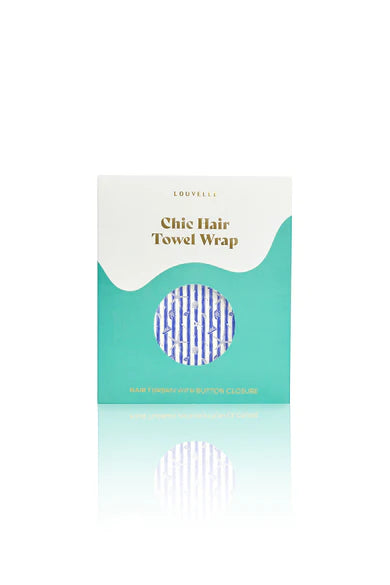 LOUVELLE - RIVA Hair Towel Wrap - Marine Stripe