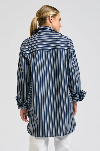 Shirty - Andrea Shirt - Bold Navy Stripe