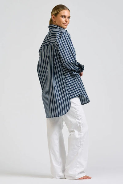 Shirty - Andrea Shirt - Bold Navy Stripe