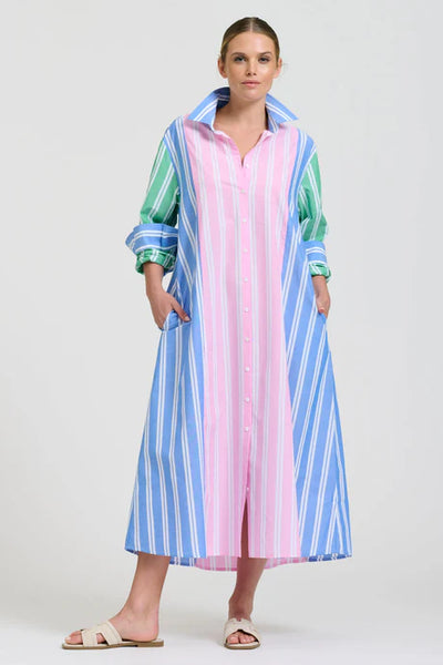 Shirty - Bijou Longline Shirtdress - Stripe Combo