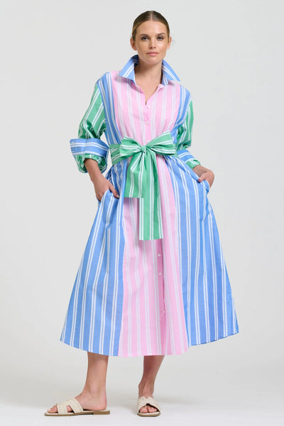 Shirty - Bijou Longline Shirtdress - Stripe Combo