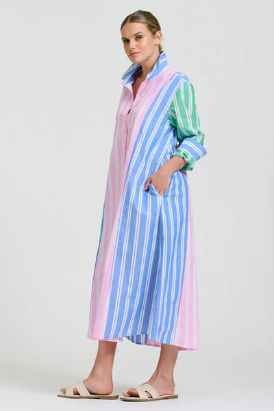 Shirty - Bijou Longline Shirtdress - Stripe Combo