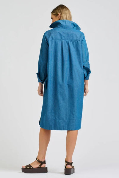 Shirty - Jane Utility Popover Dress - Washed Denim