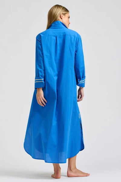 Shirty - Pia Longline Shirtdress - Bright Blue