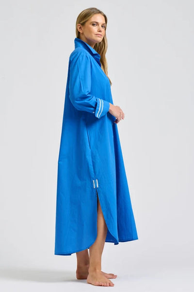 Shirty - Pia Longline Shirtdress - Bright Blue