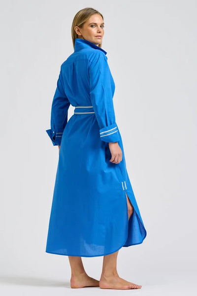 Shirty - Pia Longline Shirtdress - Bright Blue