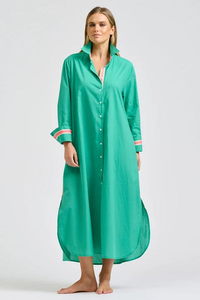 Shirty - Pia Longline Shirtdress - Marine Green
