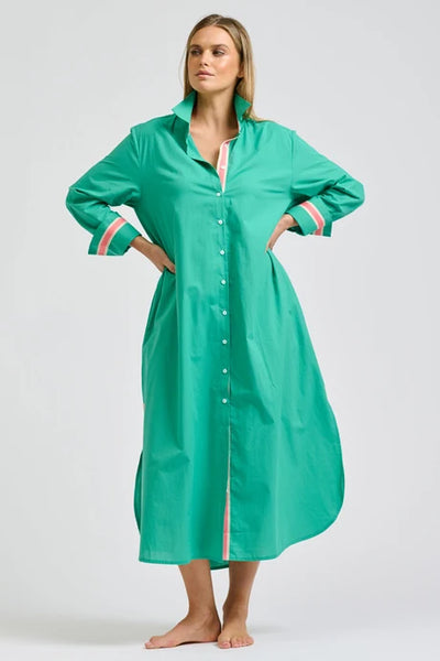Shirty - Pia Longline Shirtdress - Marine Green
