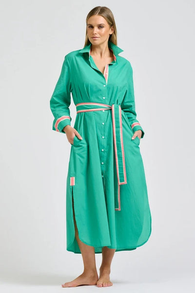 Shirty - Pia Longline Shirtdress - Marine Green