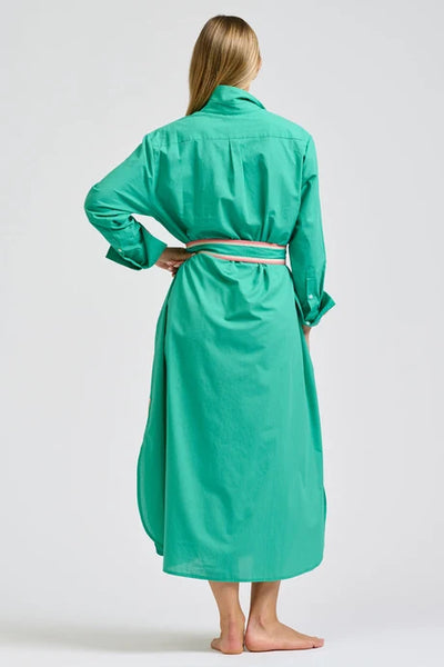 Shirty - Pia Longline Shirtdress - Marine Green