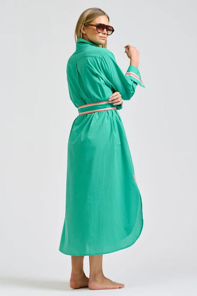 Shirty - Pia Longline Shirtdress - Marine Green