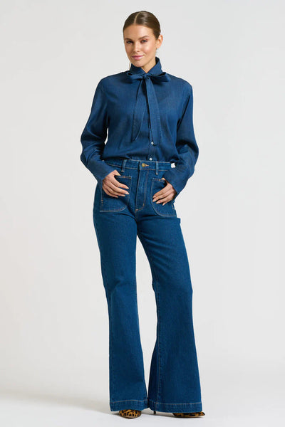 Shirty - The Pussy Bow Shirt - Denim