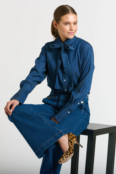 Shirty - The Pussy Bow Shirt - Denim