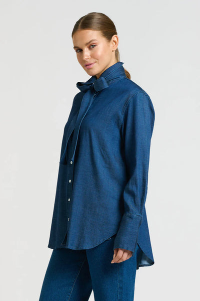 Shirty - The Pussy Bow Shirt - Denim