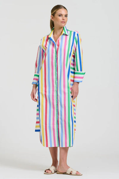 Shirty - The Andrea Shirtdress - Fiesta Stripe