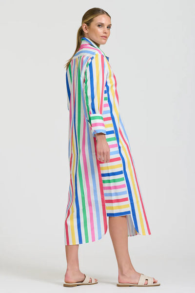 Shirty - The Andrea Shirtdress - Fiesta Stripe