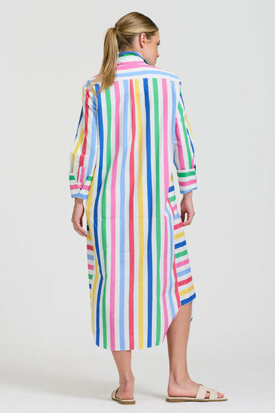 Shirty - The Andrea Shirtdress - Fiesta Stripe