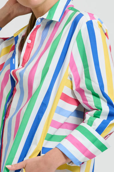Shirty - The Andrea Shirtdress - Fiesta Stripe