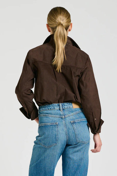 Shirty - The Elodie Relaxed Shirt - Chocolate Pincord