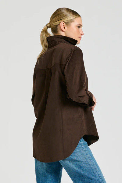 Shirty - The Elodie Relaxed Shirt - Chocolate Pincord
