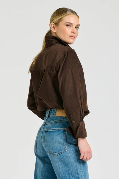 Shirty - The Elodie Relaxed Shirt - Chocolate Pincord