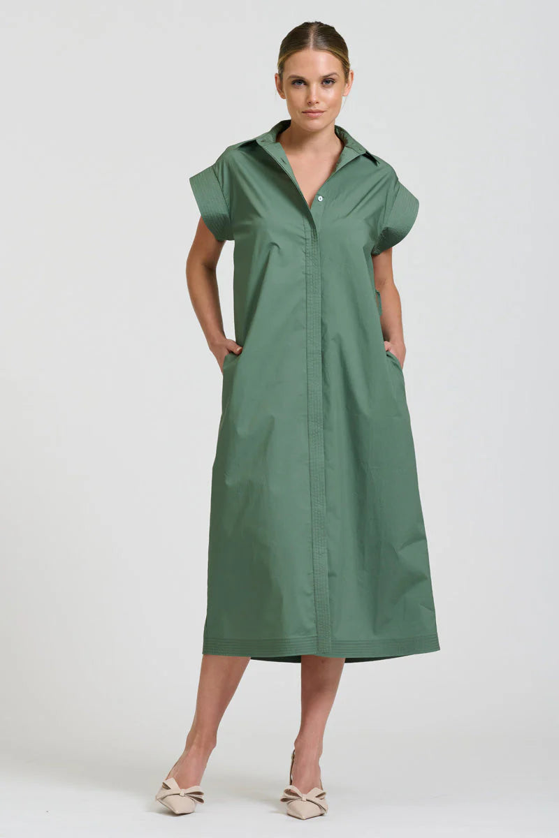 Shirty - The Fifi Shirt Dress - Sage
