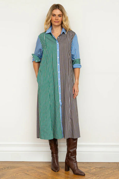 Shirty - The Luna Shirt Dress - Chocolate Combo