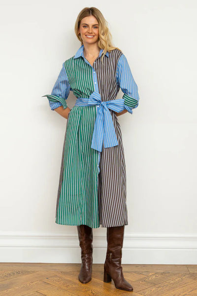 Shirty - The Luna Shirt Dress - Chocolate Combo