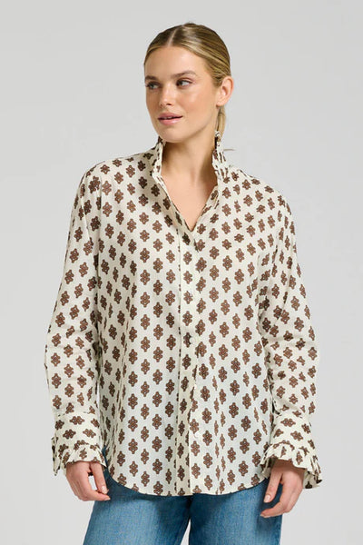Shirty - The Olivia Shirt - Ivory Double Diamond