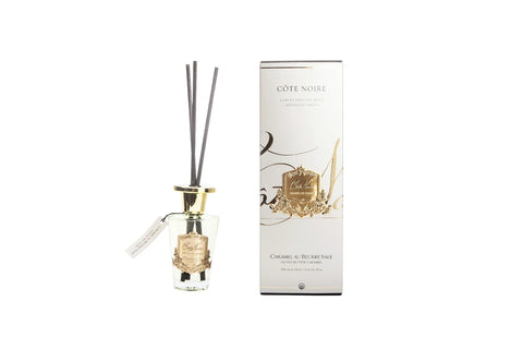 COTE NOIRE - 150ML DIFFUSER SET - SALTED BUTTER CARAMEL - GOLD