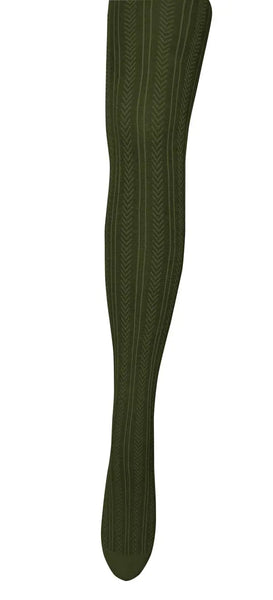 TIGHTOLOGY - CHIC COTTON TIGHTS - GREEN