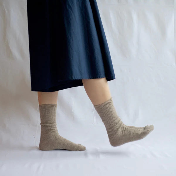 NISHIGUCHI KUTSUSHITA - Praha Alpaca Wool Cable Sock