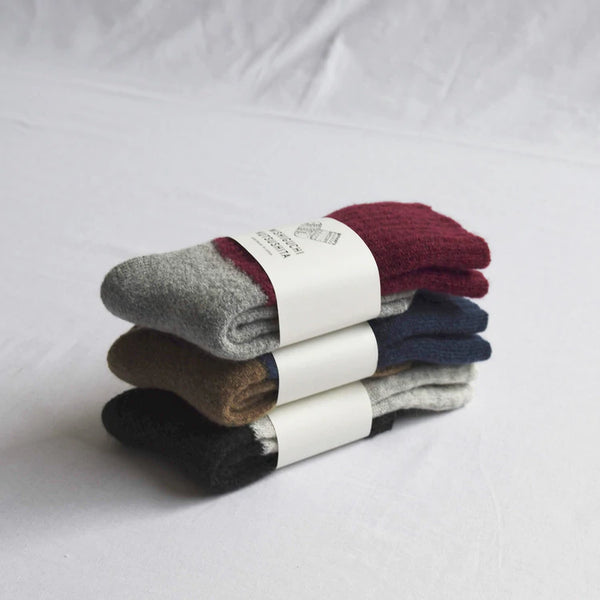 NISHIGUCHI KUTSUSHITA - oslo mohair wool pile sock