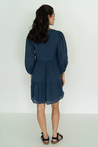 HUMIDITY - BLOSSOM DRESS - NAVY
