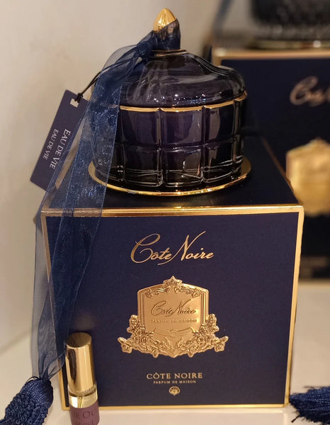 COTE NOIRE - ART DECO CANDLE - NAVY & GOLD - EAU DE VIE